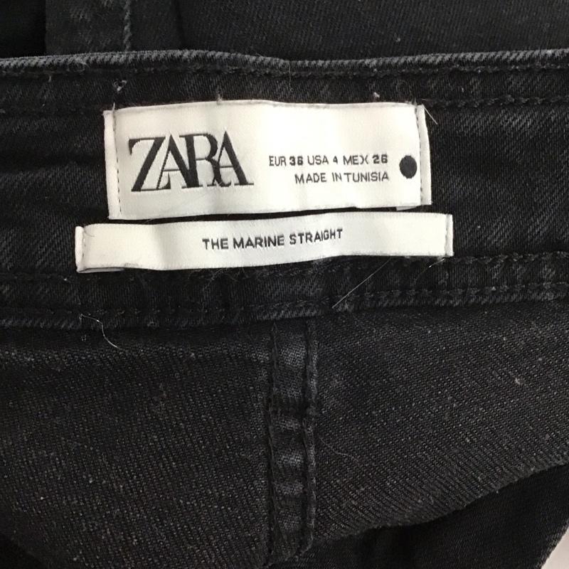 ザラ ZARA パンツ デニム、ジーンズ デニムパンツ スリムパンツ カジュアルパンツ ストレッチパンツ 38 無地 黒 / ブラック /  レディース USED 古着 中古 10128954