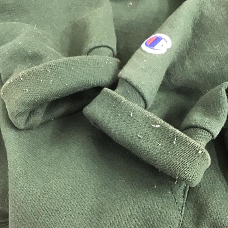 チャンピオン Champion パーカー 長袖 プルオーバーパーカー スウェット XL 無地 緑 / グリーン /  メンズ USED 古着 中古 10145033