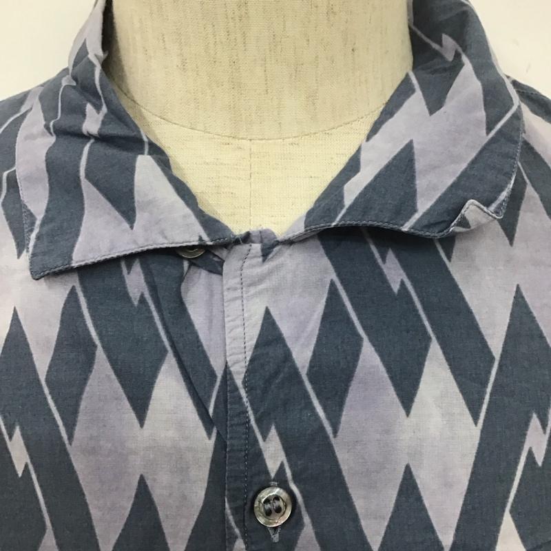 アルマーニコレッツォーニ ARMANI COLLEZIONI シャツ、ブラウス 半袖 半袖シャツ カラーシャツ 半袖カットソー プリントシャツ XXL 総柄 紺 / ネイビー / X 紫 / パープル /  メンズ USED 古着 中古 10107472