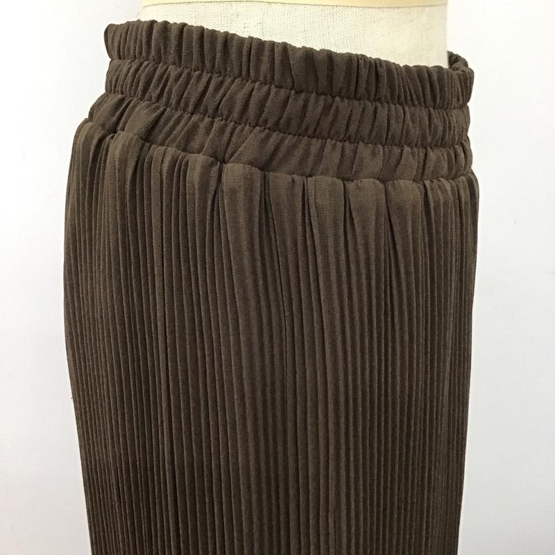 アイテムズ アーバンリサーチ ITEMS URBAN RESEARCH パンツ ワークパンツ、ペインターパンツ wh06-24r004 プリーツパンツ ワイドパンツ フレアパンツ FREE 無地 茶 / ブラウン /  レディース USED 古着 中古 10118616
