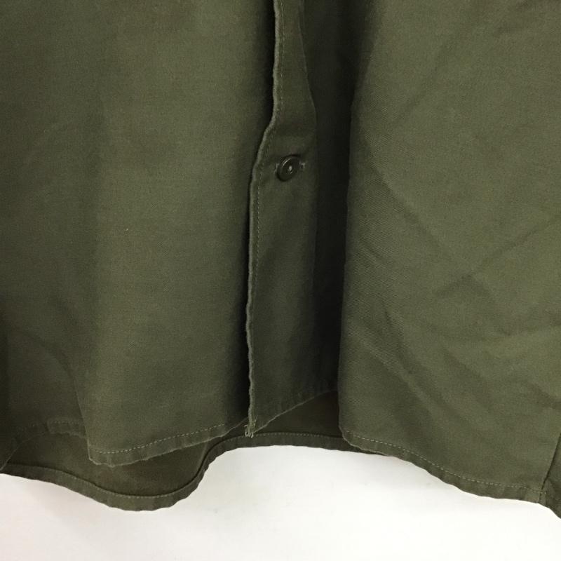 ミリタリー ミリタリー シャツ、ブラウス 半袖 ミリタリーシャツ 半袖シャツ カラーシャツ 無地 カーキ / カーキ /  メンズ USED 古着 中古 10135882