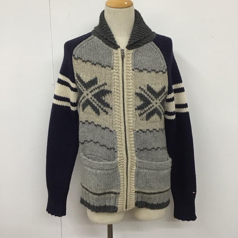 トミーヒルフィガー TOMMY HILFIGER ジャケット、上着 ジャンパー、ブルゾン ジップアップジャケット ニットジャケット アウター カラーニットジャケット M プリント マルチカラー / マルチカラー /  メンズ USED 古着 中古 10108682