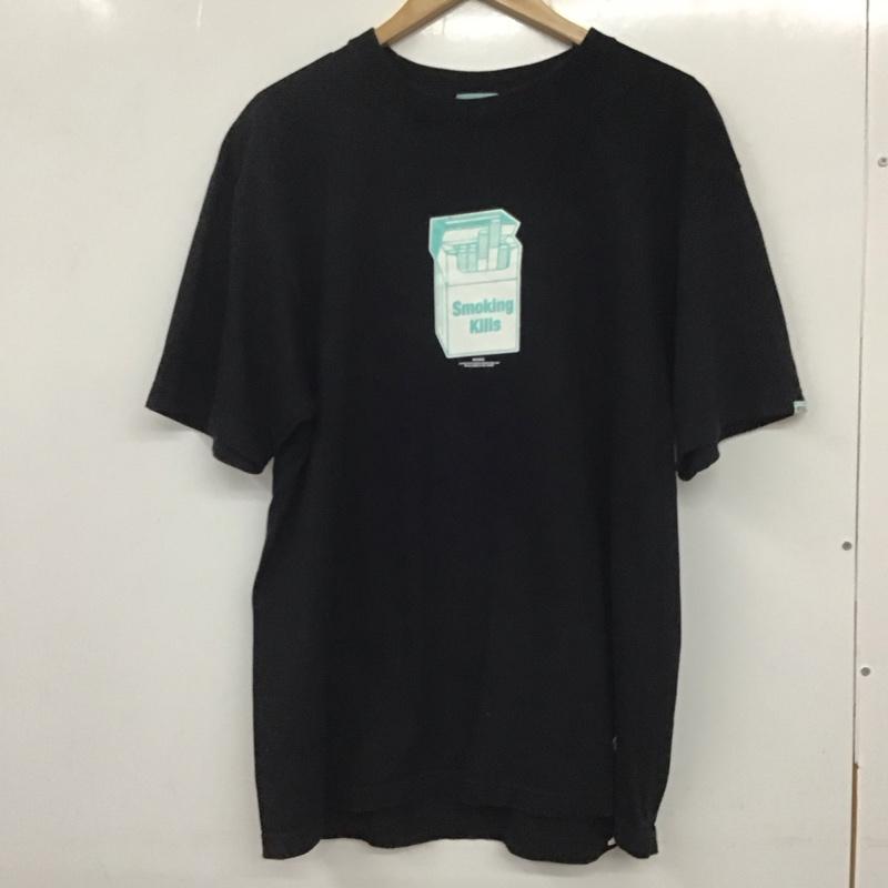 エフアールツー FR2 Tシャツ 半袖 半袖カットソー プリントTシャツ クルーネックカットソー L プリント 黒 / ブラック /  メンズ USED 古着 中古 10134601