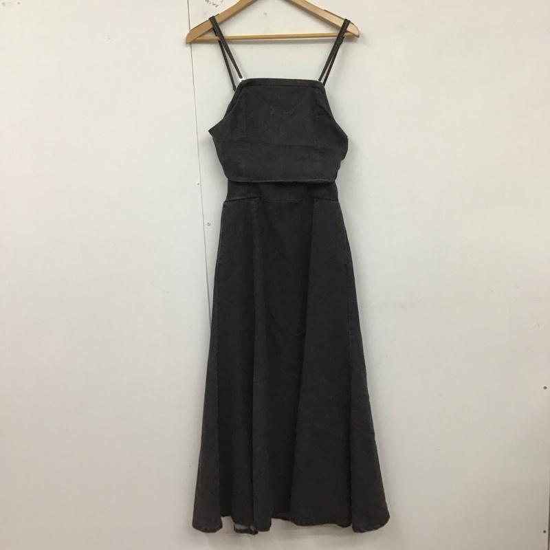 フーズフーチコ who s who Chico ワンピース ロングスカート CHZ1011609A0001 3WAYバックリボンマルチウェイワンピース FREE 無地 チャコールグレー / チャコールグレー /  レディース USED 古着 中古 10129150
