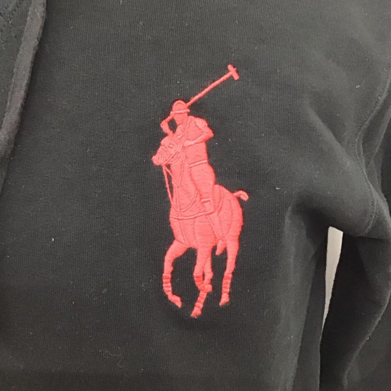 ポロラルフローレン POLO RALPH LAUREN トレーナー 長袖 長袖パーカー プルオーバーパーカー プリントスウェット トレーナー S ロゴ、文字 黒 / ブラック /  メンズ USED 古着 中古 10123712