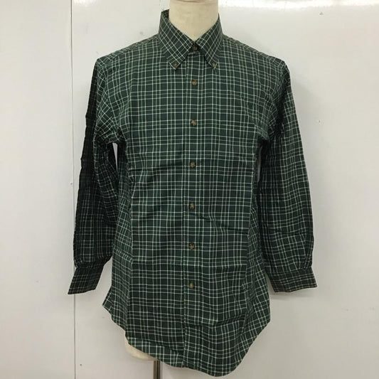 ブルックスブラザーズ BROOKS BROTHERS シャツ、ブラウス 長袖 ボタンダウン 胸ポケット M チェック 緑 / グリーン / X 白 / ホワイト / X 紫 / パープル /  メンズ USED 古着 中古 10112921