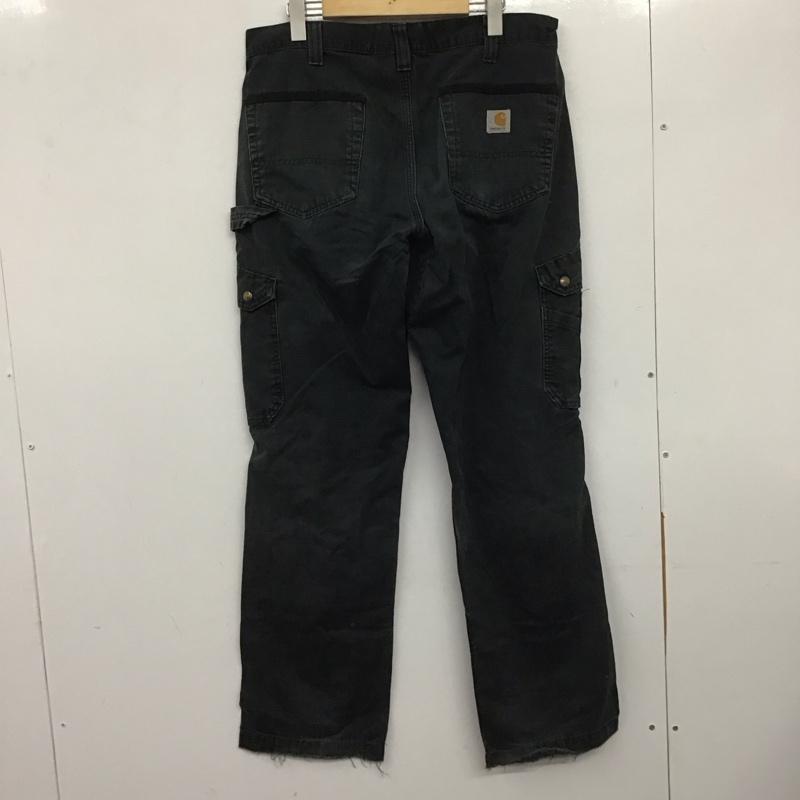 カーハート Carhartt パンツ ワークパンツ、ペインターパンツ ロゴ、文字 黒 / ブラック /  メンズ USED 古着 中古 10139455