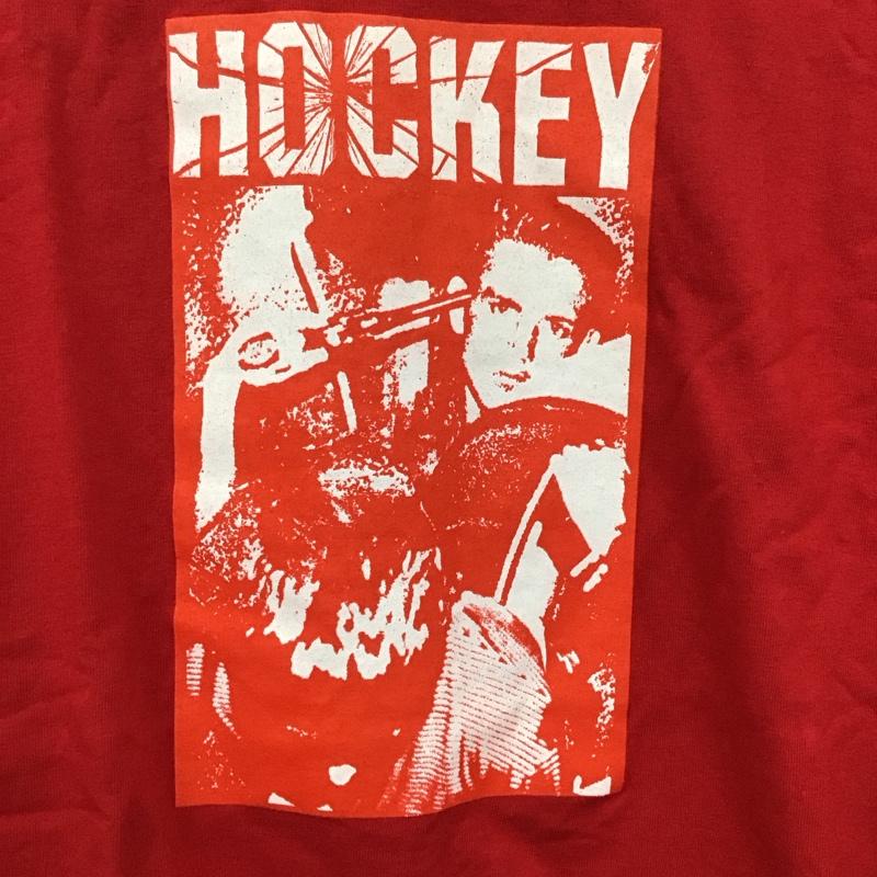 ホッキー HOCKEY Tシャツ 半袖 半袖カットソー プリントTシャツ クルーネックカットソー バンドTシャツ M プリント 赤 / レッド /  メンズ USED 古着 中古 10130738