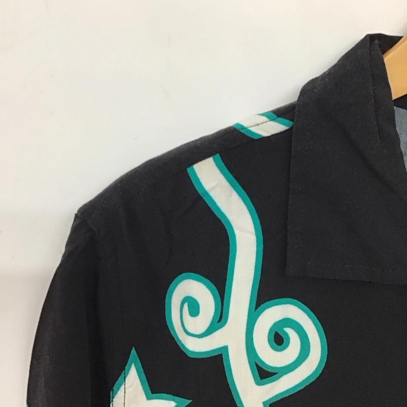 プレジャー PLEASURES シャツ、ブラウス 半袖 半袖シャツ プリントシャツ 柄シャツ S プリント 黒 / ブラック /  メンズ USED 古着 中古 10136824