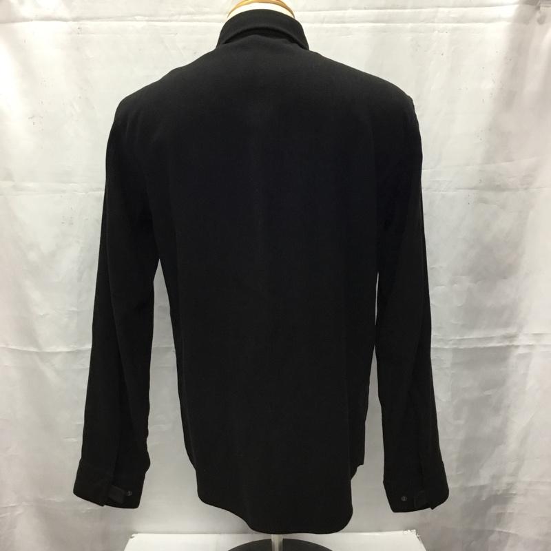 エンポリオアルマーニ EMPORIO ARMANI シャツ、ブラウス 長袖 長袖シャツ カラーシャツ 長袖カットソー 無地シャツ 46 無地 黒 / ブラック /  メンズ USED 古着 中古 10106475