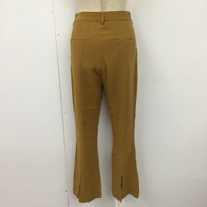 ジーナシス JEANASIS ボトムス ボトムス JS050642MC バックスリットフレアパンツ M 無地 マスタード / マスタード /  レディース USED 古着 中古 10116507