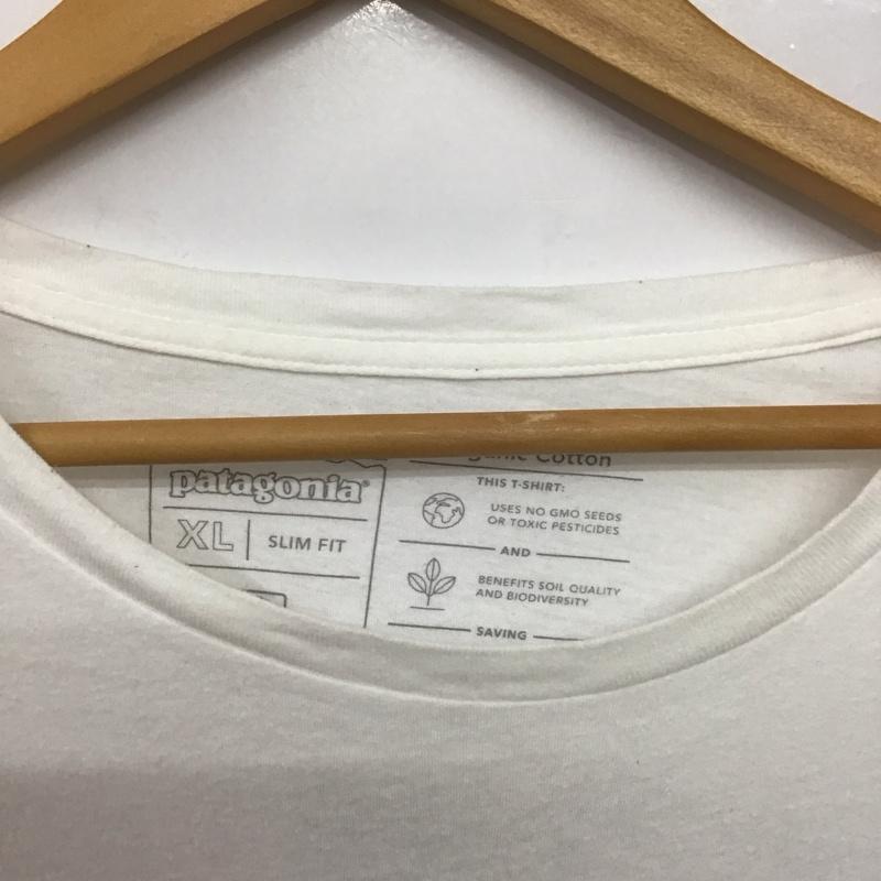 パタゴニア patagonia Tシャツ 半袖 半袖カットソー プリントTシャツ クルーネックカットソー XL プリント 白 / ホワイト /  メンズ USED 古着 中古 10145049
