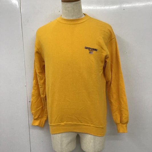 古着 USED トレーナー 長袖 LUCKY STRIKE スウェット M ロゴ、文字 橙 / オレンジ /  メンズ USED 古着 中古 10112935