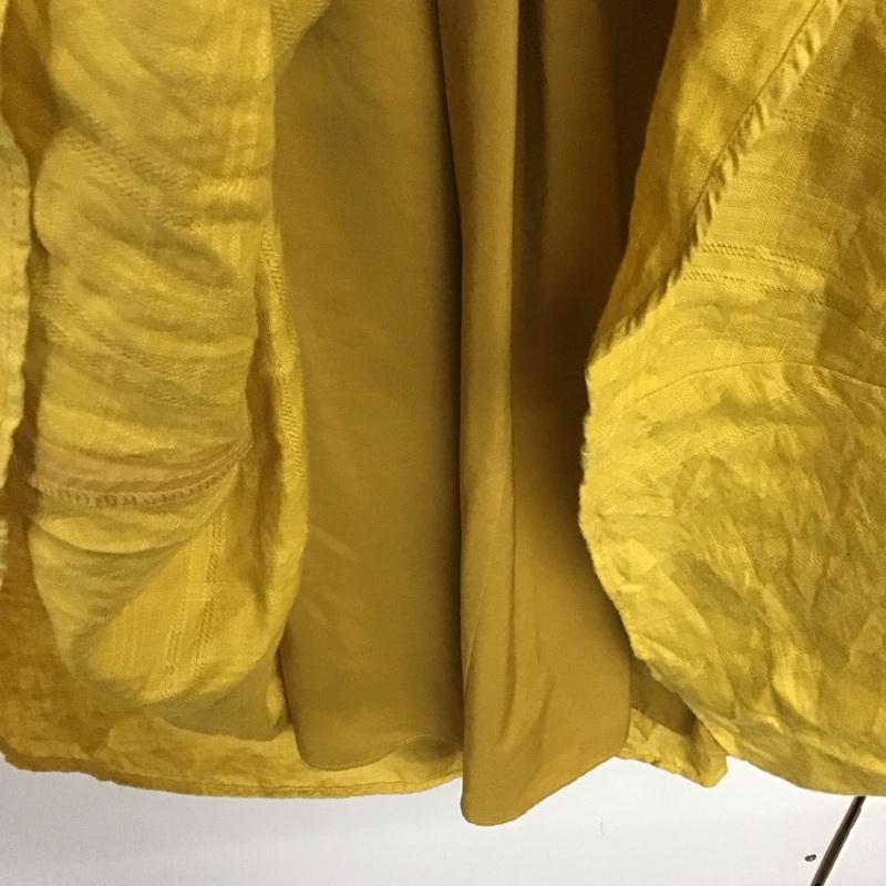 ミラオーウェン Mila Owen ワンピース ロングスカート 09WF0212006 ピンタック ボリュームスリーブ 1 チェック マスタード / マスタード /  レディース USED 古着 中古 10142279