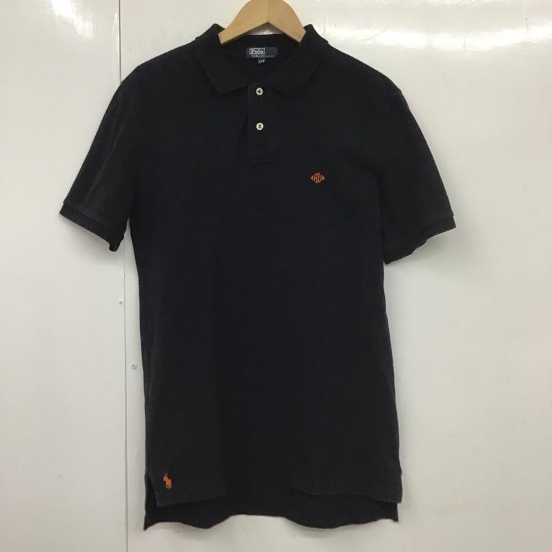 ポロバイラルフローレン Polo by RALPH LAUREN ポロシャツ 半袖 半袖ポロシャツ 半袖カットソー カラーシャツ ロゴ、文字 黒 / ブラック /  ボーイズ USED 古着 中古 10131270