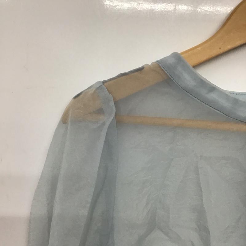 ミスティック mystic シャツ、ブラウス 長袖 長袖シャツ 無地シャツ ノーカラーシャツ FREE 無地 水色 / ライトブルー /  レディース USED 古着 中古 10142676