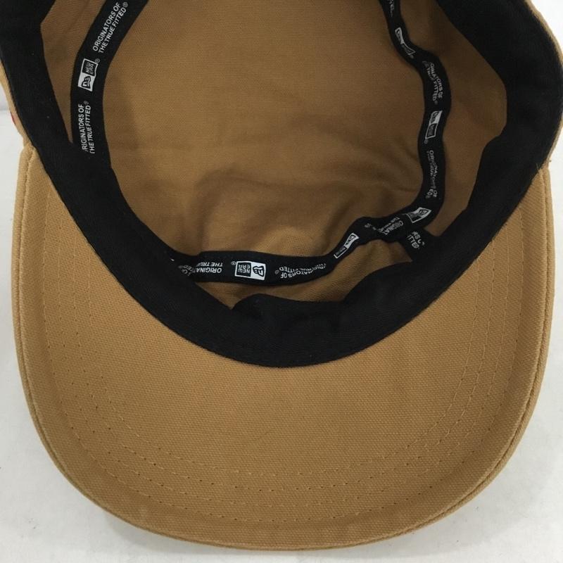 ニューエラ NEW ERA 帽子 キャップ ワークキャップ コットン 56.8cm ロゴ、文字 茶 / ブラウン /  メンズ USED 古着 中古 10133823