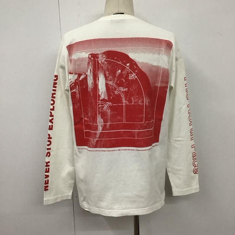ザノースフェイス THE NORTH FACE カットソー 長袖 NT32042 ロングスリーブスリーブグラフィックTシャツ 長袖カットソー プリントTシャツ L ロゴ、文字 白 / ホワイト /  メンズ USED 古着 中古 10107122