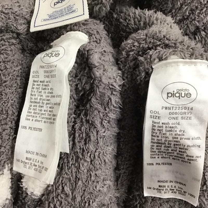 ジェラートピケ gelato pique セットアップ セットアップ セットアップ ルームウェア 2点セット ONE SIZE ボーダー柄 X プリント 灰 / グレー /  レディース USED 古着 中古 10149070