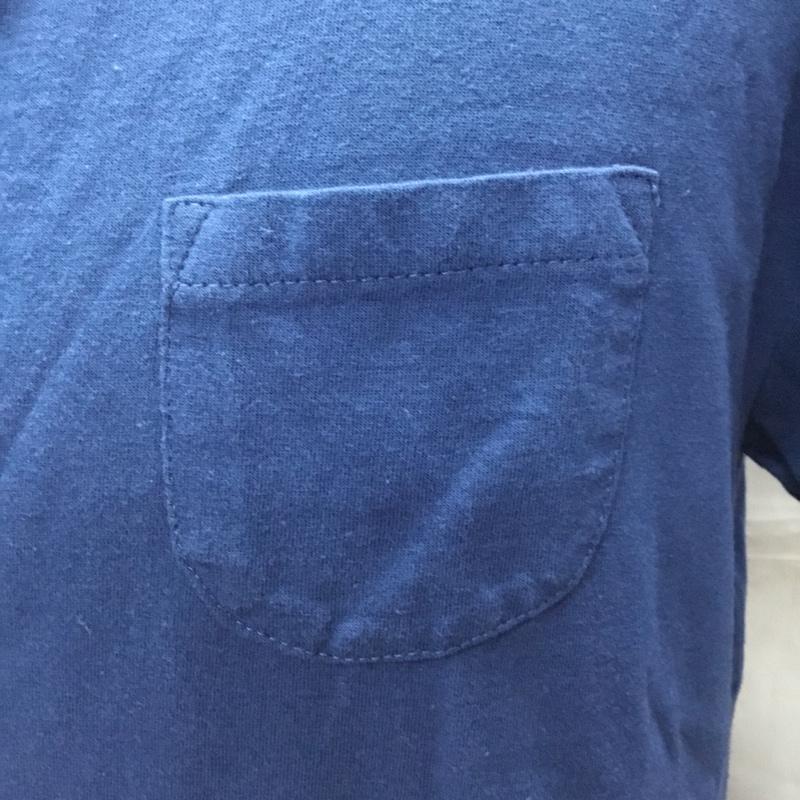 キャッツポウ CAT S PAW Tシャツ 半袖 半袖カットソー プリントTシャツ クルーネックカットソー L 無地 紺 / ネイビー /  メンズ USED 古着 中古 10114605