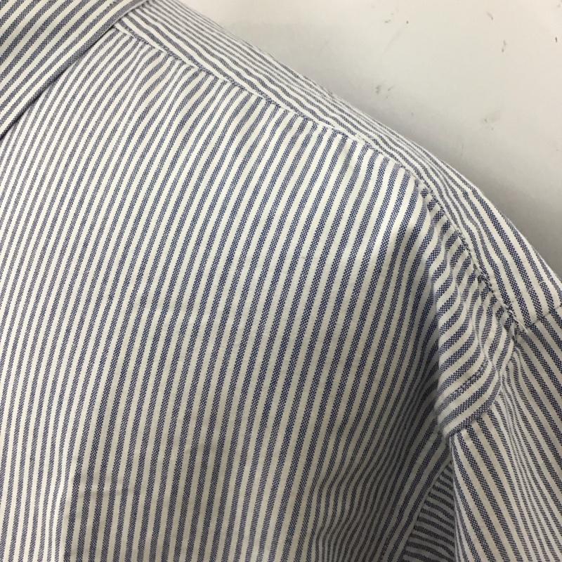 ビームス BEAMS シャツ、ブラウス 半袖 半袖シャツ カラーシャツ 半袖カットソー ストライプシャツ L ストライプ 白 / ホワイト / X 水色 / ライトブルー /  メンズ USED 古着 中古 10117959