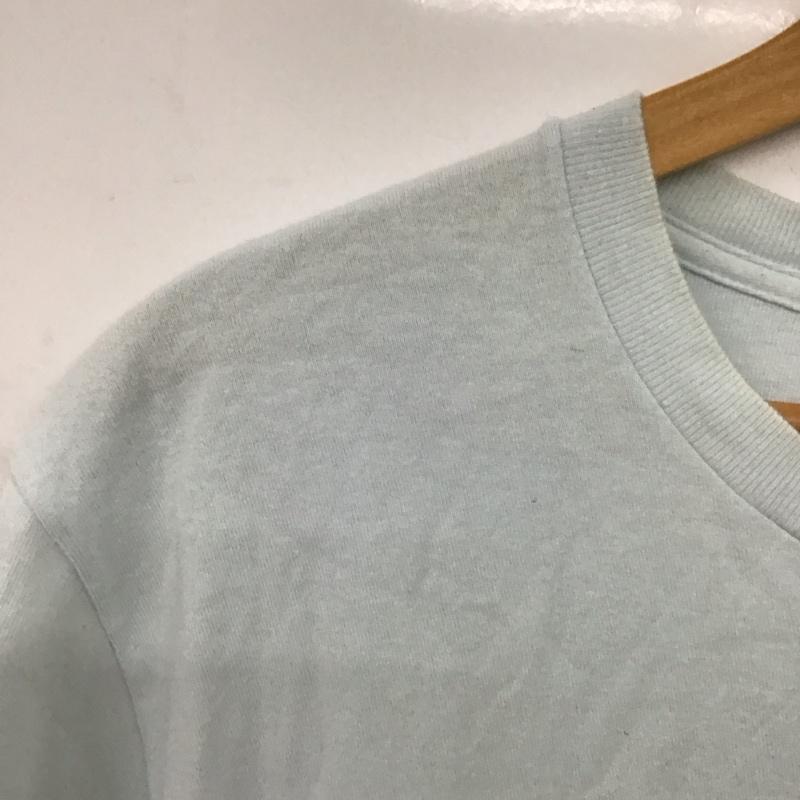 ステューシー STUSSY Tシャツ 半袖 半袖カットソー プリントTシャツ クルーネックカットソー M ロゴ、文字 水色 / ライトブルー /  メンズ USED 古着 中古 10148252