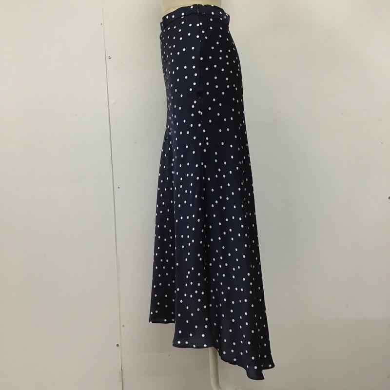 ミラオーウェン Mila Owen スカート ロングスカート 09WFS184125 サテンテールスカート 0 ドット 紺 / ネイビー /  レディース USED 古着 中古 10105783
