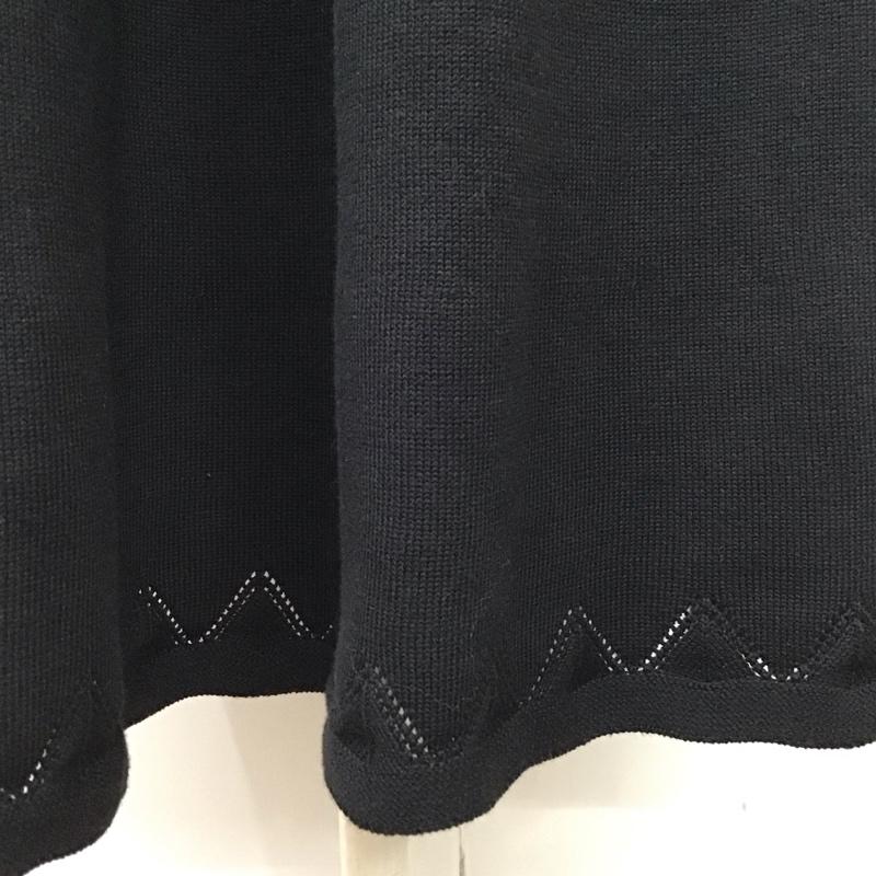 ロペピクニック ROPE  PICNIC ワンピース ロングスカート gde-12300-a オーガニックコットン袖布帛ニットワンピース ロングワンピース 38 無地 黒 / ブラック /  レディース USED 古着 中古 10116415