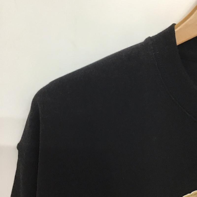 スパーグリーン SUPER GREEN Tシャツ 長袖 長袖カットソー プリントカットソー クルーネック M プリント 黒 / ブラック /  メンズ USED 古着 中古 10139303
