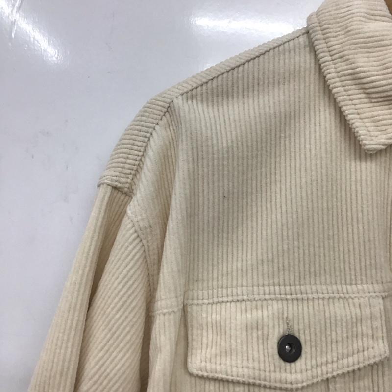 ザラ ZARA ジャケット、上着 ジャケット、ブレザー コーデュロイジャケット カジュアルジャケット アウター S 無地 アイボリー / アイボリー /  レディース USED 古着 中古 10143759