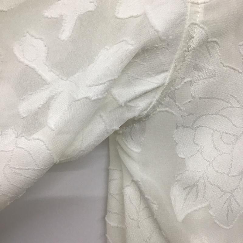 ローリーズファーム LOWRYS FARM シャツ、ブラウス 長袖 長袖シャツ シースルーシャツ カラーシャツ FREE 総柄 白 / ホワイト /  レディース USED 古着 中古 10142678