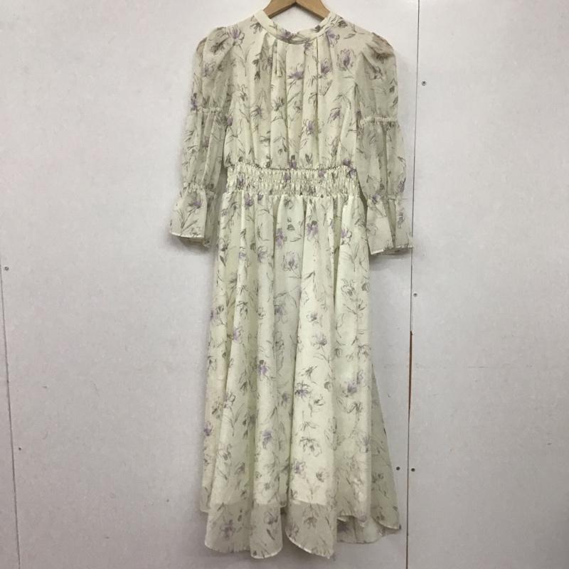 トランテアンソンドゥモード 31 Sons de mode ワンピース ロングスカート 072154 七分袖 36 花柄 アイボリー / アイボリー /  レディース USED 古着 中古 10143110