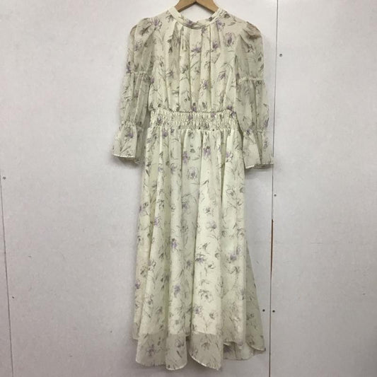 トランテアンソンドゥモード 31 Sons de mode ワンピース ロングスカート 072154 七分袖 36 花柄 アイボリー / アイボリー /  レディース USED 古着 中古 10143110