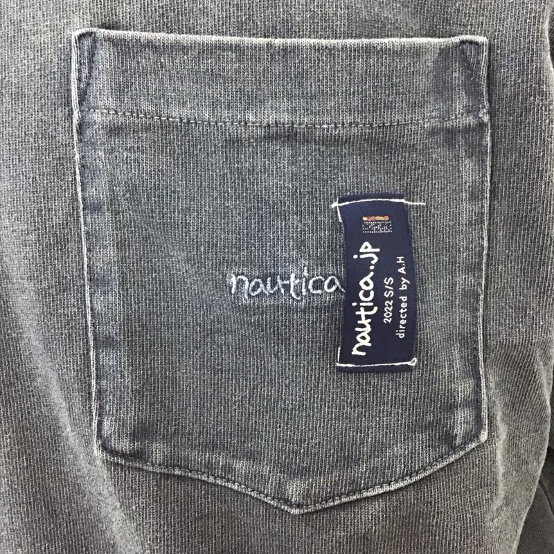 ノーティカ NAUTICA カットソー 長袖 221-1228 長袖カットソー フリークスストア A.H 後染め コラボ L ロゴ、文字 インディゴ / インディゴ /  メンズ USED 古着 中古 10118265