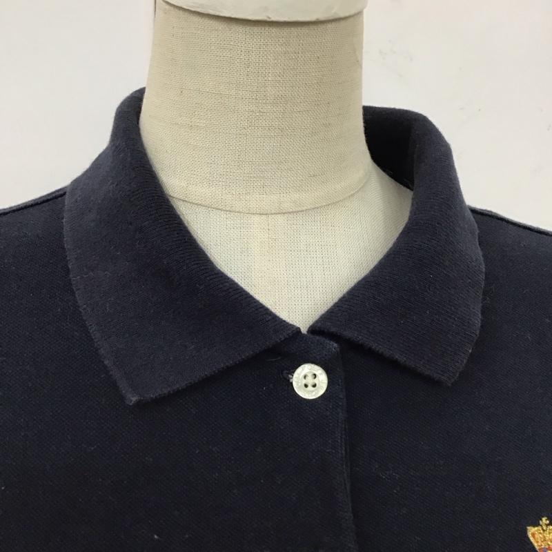 ポロジーンズカンパニー POLO JEANS COMPANY ポロシャツ 半袖 ,半袖ポロシャツ 半袖カットソー カラーシャツ M ロゴ、文字 紺 / ネイビー /  レディース USED 古着 中古 10115919