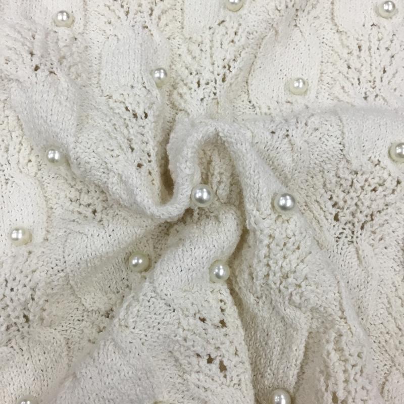 ザラ ZARA スカート ミニスカート 4331/105/250 フェイクパールトリムニットミニスカート S 無地 白 / ホワイト /  レディース USED 古着 中古 10121966