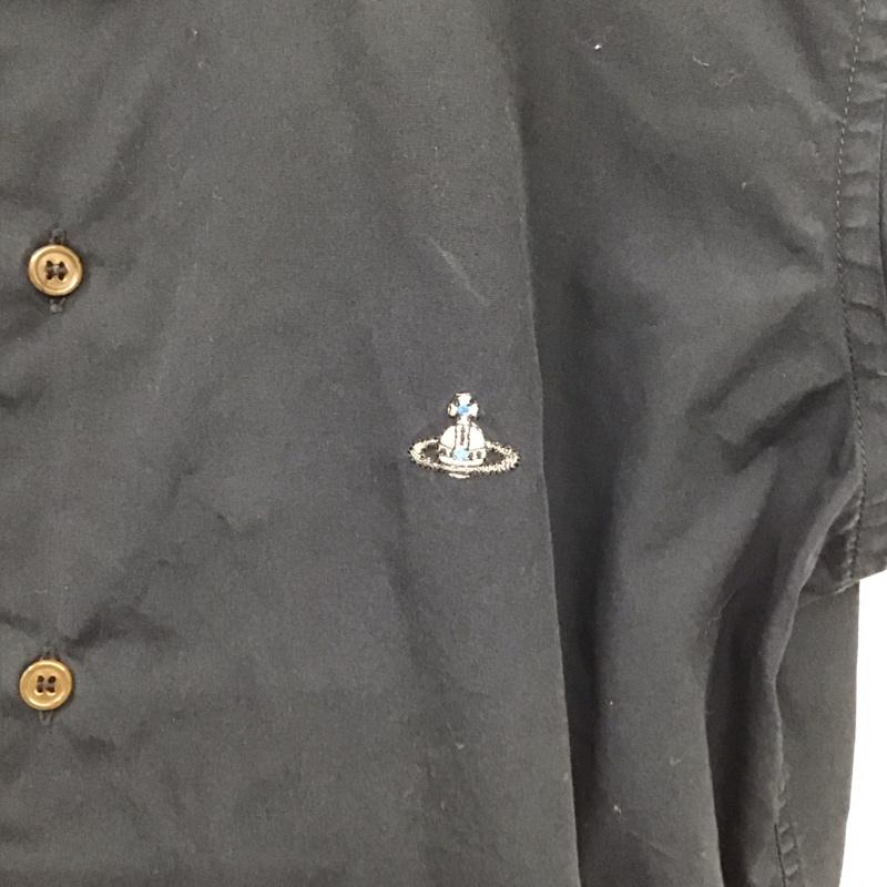 ヴィヴィアンウエストウッドマン Vivienne Westwood MAN シャツ、ブラウス 半袖 半袖シャツ 無地シャツ カラーシャツ 48 ロゴ、文字 黒 / ブラック /  メンズ USED 古着 中古 10130340