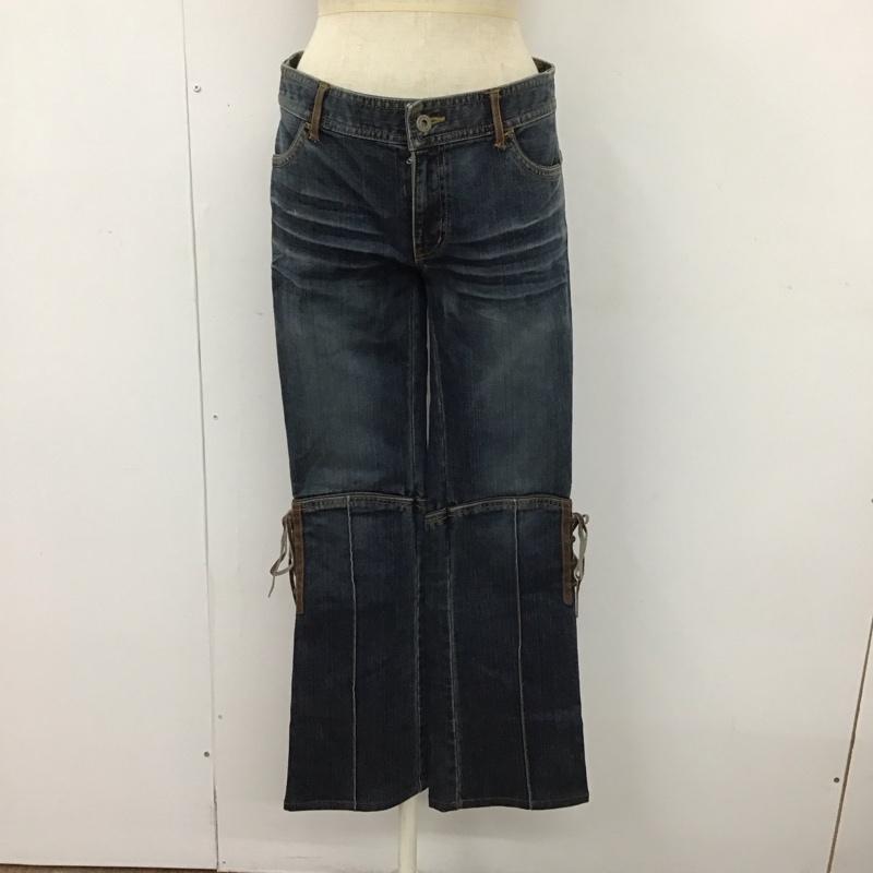 バーバリーブルーレーベル BURBERRY BLUE LABEL パンツ デニム、ジーンズ FQ510-252-30 レースアップ 36 無地 青 / ブルー /  レディース USED 古着 中古 10117249