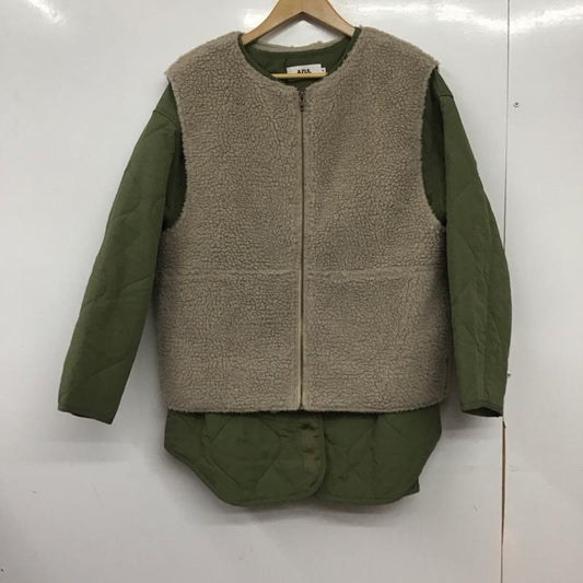 ダブルクローゼット w closet コート コート一般 リバーシブル ボア FREE 無地 薄緑 / ライトグリーン /  レディース USED 古着 中古 10145036