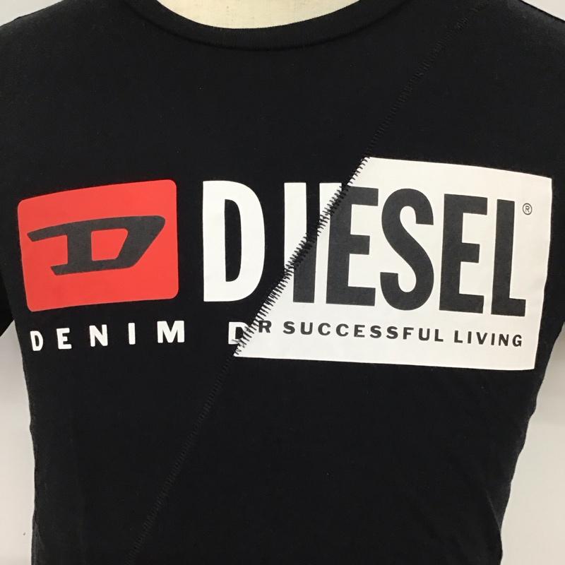 ディーゼル DIESEL Tシャツ 半袖 半袖カットソー プリントTシャツ クルーネックカットソー S プリント 黒 / ブラック /  メンズ USED 古着 中古 10119513