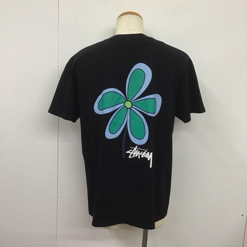 ステューシー STUSSY Tシャツ 半袖 半袖カットソー プリントTシャツ クルーネックカットソー L プリント 黒 / ブラック /  メンズ USED 古着 中古 10126634