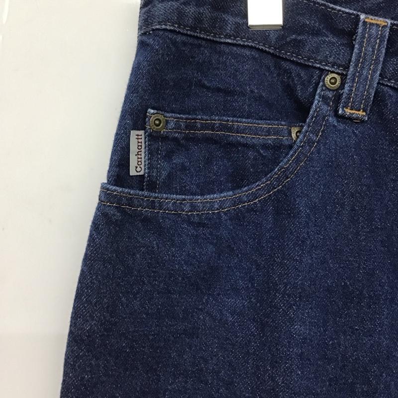 カーハート Carhartt パンツ デニム、ジーンズ デニムパンツ ワイドパンツ カジュアルパンツ 36 無地 インディゴ / インディゴ /  メンズ USED 古着 中古 10148532