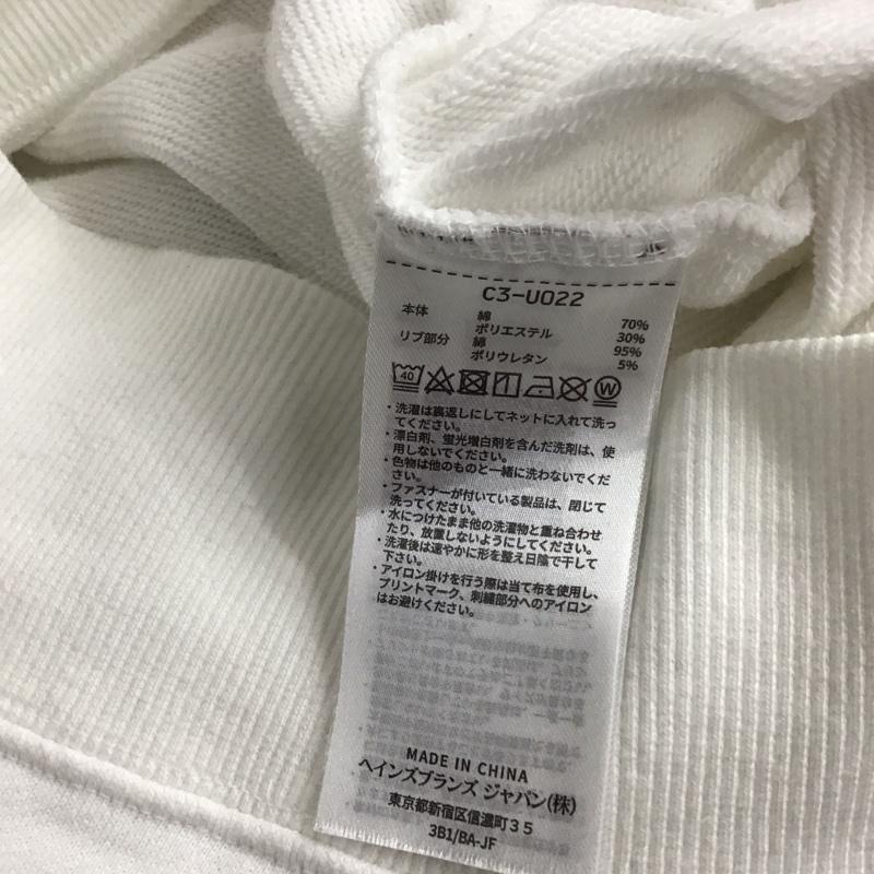 チャンピオン Campion トレーナー 長袖 M プリント 白 / ホワイト /  メンズ USED 古着 中古 10131933