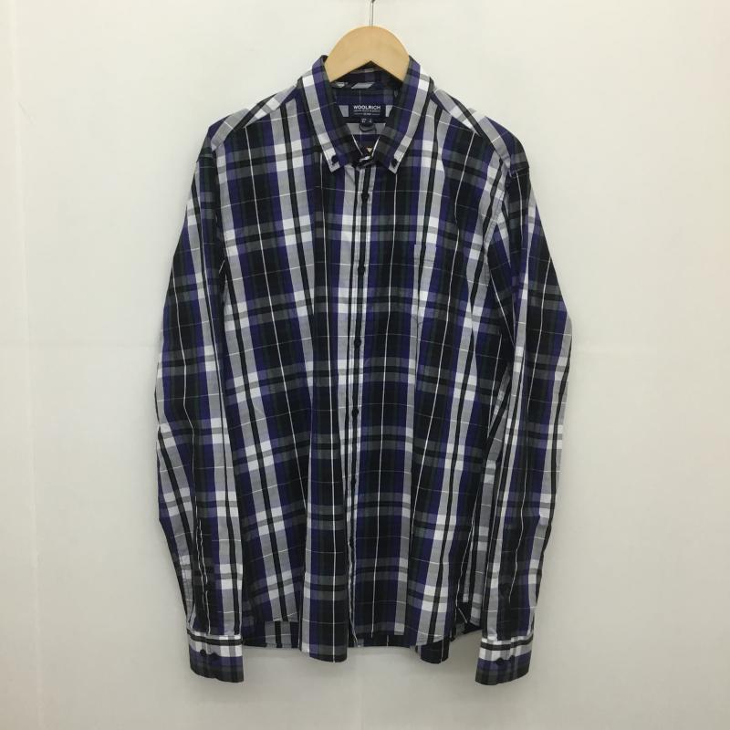 ウールリッチ WOOLRICH シャツ、ブラウス 長袖 WOOLRICH ボタンダウンシャツ L チェック 青 / ブルー / X 緑 / グリーン / X 白 / ホワイト /  メンズ USED 古着 中古 10128704