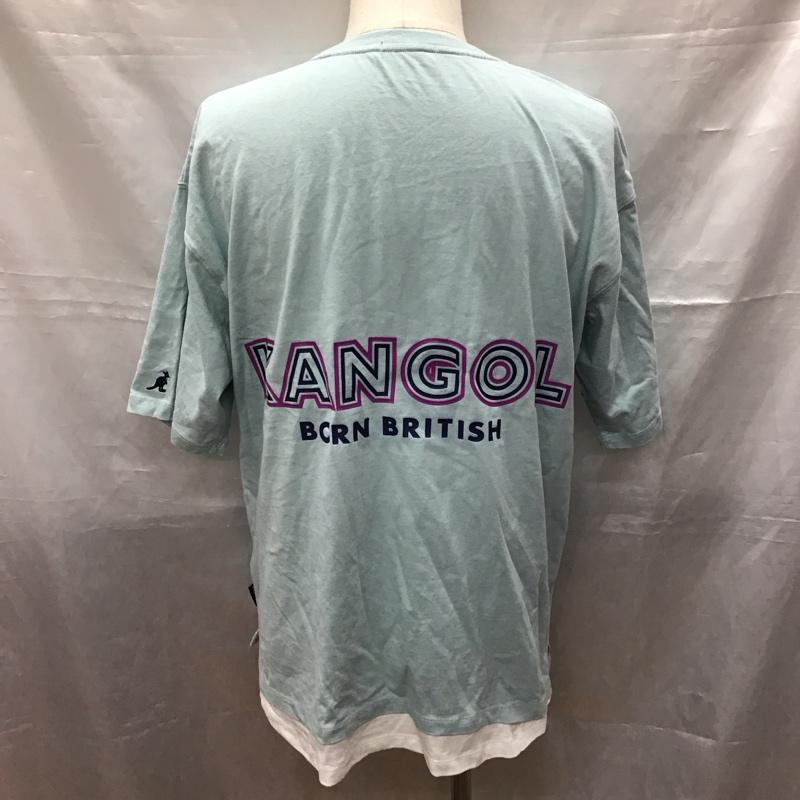 カンゴール KANGOL Tシャツ 半袖 KPMC-10190 グラフィックプリント L ロゴ、文字 青 / ブルー / X 白 / ホワイト /  メンズ USED 古着 中古 10117042