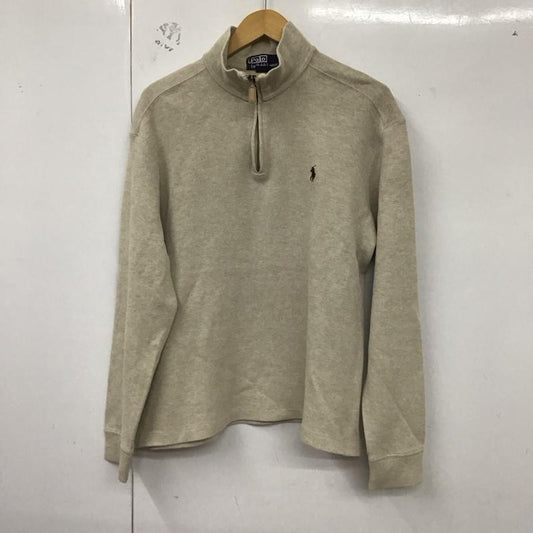 ポロバイラルフローレン Polo by RALPH LAUREN トレーナー 長袖 L 無地 ベージュ / ベージュ /  メンズ USED 古着 中古 10129941