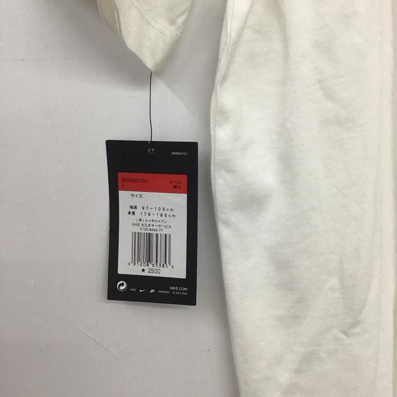 ナイキ NIKE Tシャツ 半袖 bq0593-100 JDIスウッシュSSTシャツ プリントTシャツ L ロゴ、文字 白 / ホワイト /  メンズ USED 古着 中古 10148726