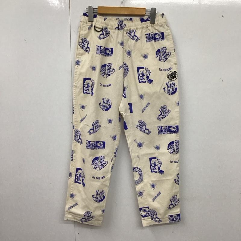 サンタクルーズ SANTA CRUZ パンツ ワークパンツ、ペインターパンツ ワークパンツ ワイドパンツ カジュアルパンツ プリント M プリント 白 / ホワイト /  メンズ USED 古着 中古 10123549