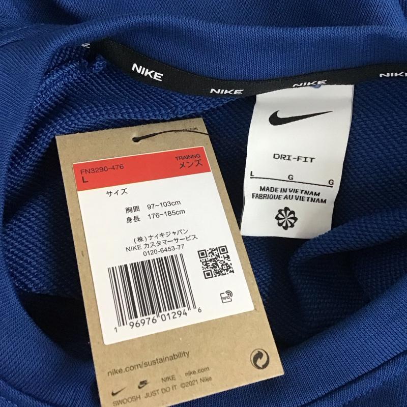 ナイキ NIKE トレーナー 長袖 fn3290-476 レーニングウェアトップス 長袖スウェット クルーネックカットソー L ロゴ、文字 青 / ブルー /  メンズ USED 古着 中古 10112097