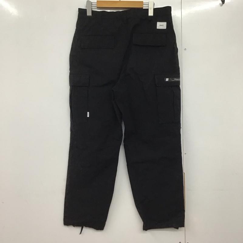 ダブルタップス WTAPS パンツ ワークパンツ、ペインターパンツ 231WVDT-PTM09 リップストップ カーゴパンツ コットン ナイロン 2 無地 黒 / ブラック /  メンズ USED 古着 中古 10144063
